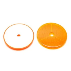 2 Catadioptres Ronds Orange 80 Mm -Messingschlager Soldes 2 catadioptres ronds orange 80 mm 2