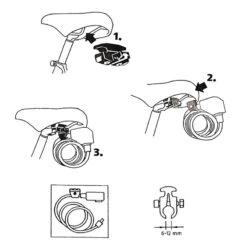 ABUS Support D'antivol Selle - KF -Messingschlager Soldes abus support d antivol selle kf 2