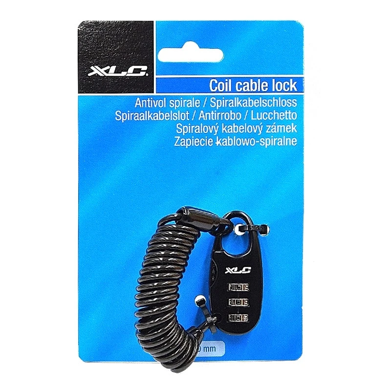 Antivol Spiral à Code Pour Accessoires Vélo XLC 3 X 1200 Mm 4 Antivol Spiral à Code Pour Accessoires Vélo XLC 3 X 1200 Mm – Image 2