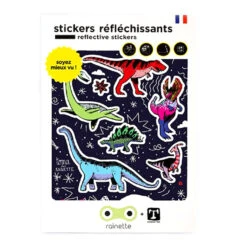 Autocollant Cycliste Réflechissant Rainette Black Dinos