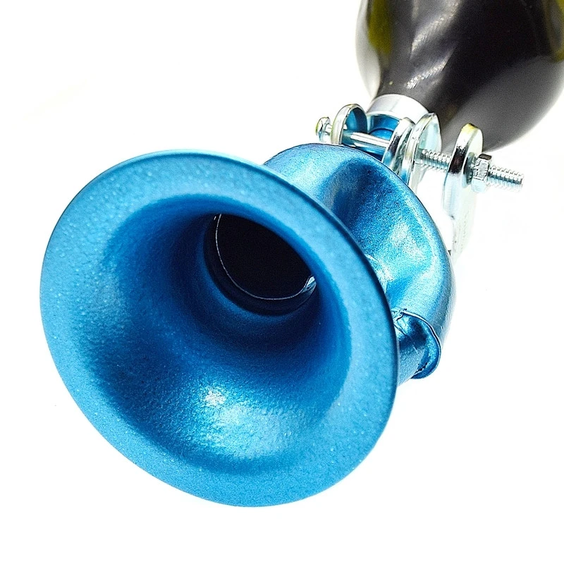 Avertisseur Sonore De Vélo Poire En Forme De Trompette - Bleu Martelé 5 Avertisseur Sonore De Vélo Poire En Forme De Trompette - Bleu Martelé – Image 3