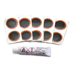 REMA TIP TOP Blister De 10 Rustines Rondes Avec 1 Tube De Colle 8 Ml