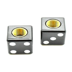 Bouchons De Valve Dés - Noir - Par 4 -Messingschlager Soldes bouchons de valve des noir par 4 2