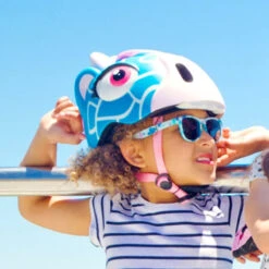 Casque Vélo Enfant Girafe Bleue Crazy Safety -Messingschlager Soldes casque velo enfant girafe bleue crazy safety 3