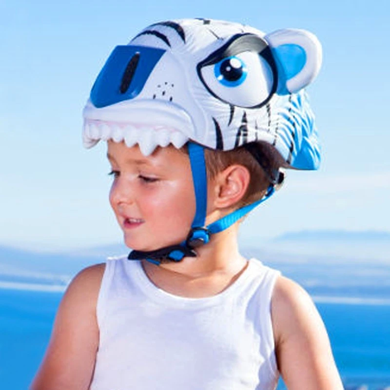 Casque Vélo Enfant Tigre Blanc Crazy Safety 6 Casque Vélo Enfant Tigre Blanc Crazy Safety – Image 4