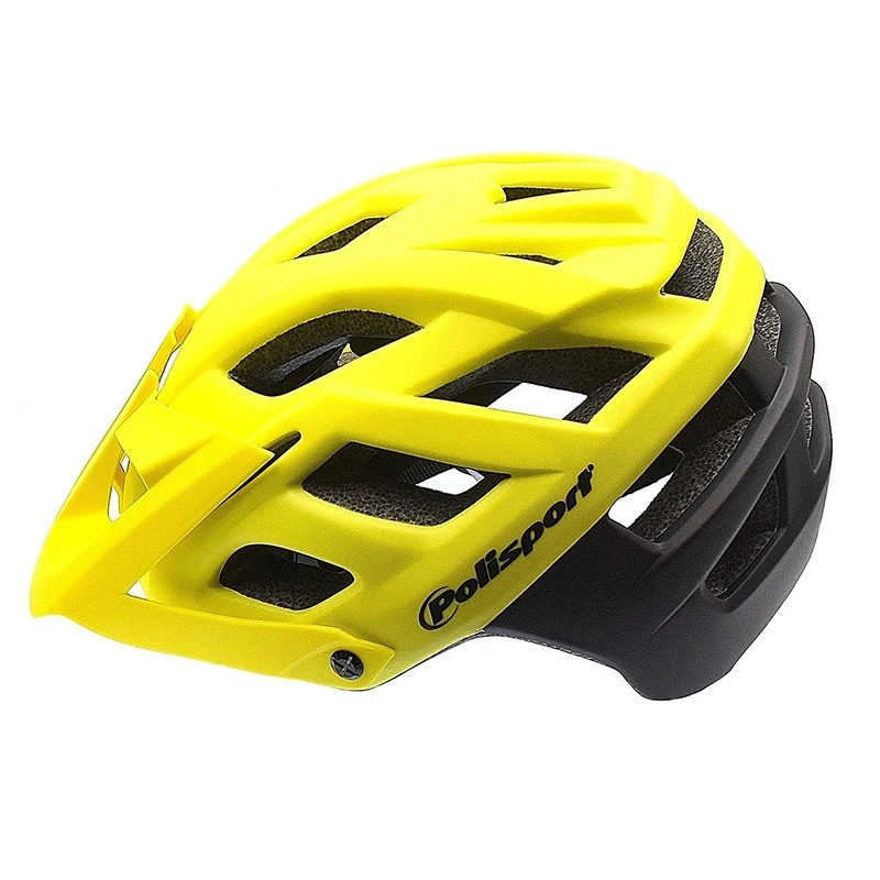 Casque VTT POLISPORT E3 Jaune Fluo - Noir Mat - Tailles M Ou L 3 Casque VTT POLISPORT E3 Jaune Fluo - Noir Mat - Tailles M Ou L