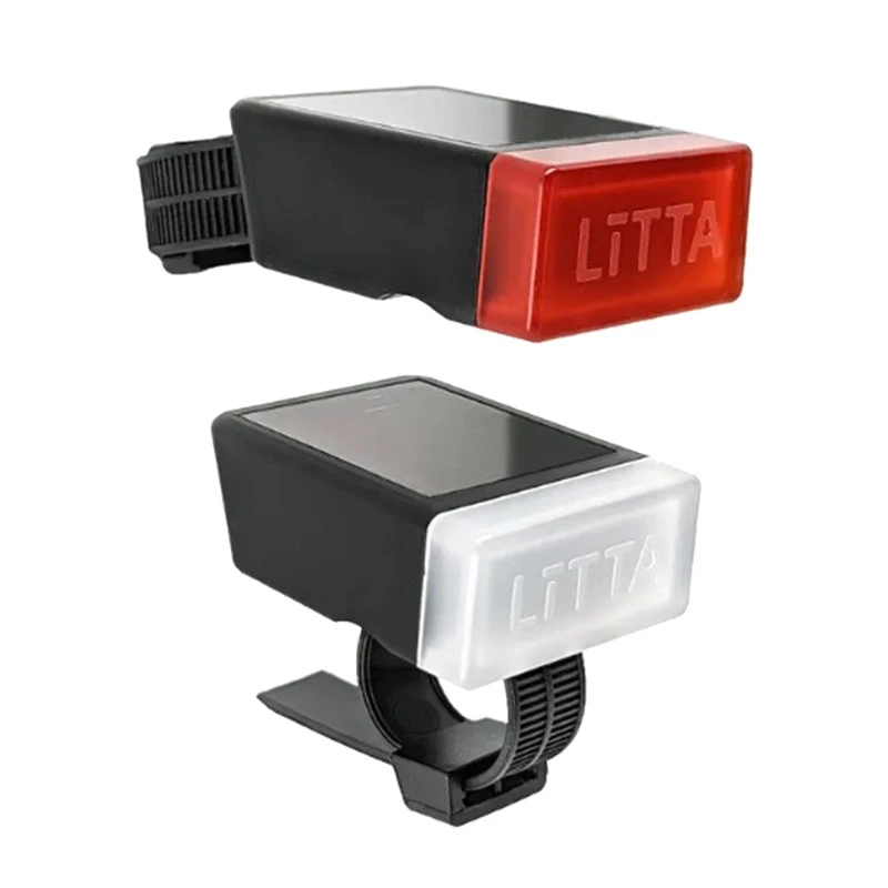 Eclairage Avant Et Arrière Solaire Pour Vélo LITTA 2 3 Eclairage Avant Et Arrière Solaire Pour Vélo LITTA 2