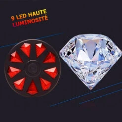 Eclairage DIAMANT Vélo 9 LED Haute Luminosité -Messingschlager Soldes eclairage diamant velo 9 led haute luminosite 4