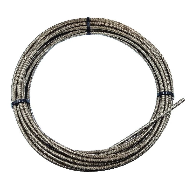 ELVEDES 10m Gaine De Frein Titanium Silver Tressee Avec Liner Diamètre 5,0mm 3 ELVEDES 10m Gaine De Frein Titanium Silver Tressee Avec Liner Diamètre 5,0mm