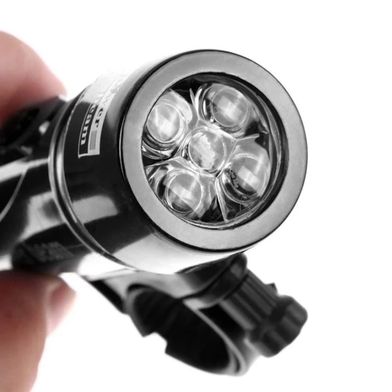 Point Feu Avant 5 LEDs Pour Vélo Sur Guidon 3 Point Feu Avant 5 LEDs Pour Vélo Sur Guidon
