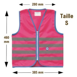 Gilet De Sécurité Enfant à Vélo Haute Visibilité Rose Wowow -Messingschlager Soldes gilet de securite enfant a velo haute visibilite rose wowow 2