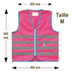 Gilet De Sécurité Enfant à Vélo Haute Visibilité Rose Wowow -Messingschlager Soldes gilet de securite enfant a velo haute visibilite rose wowow 3