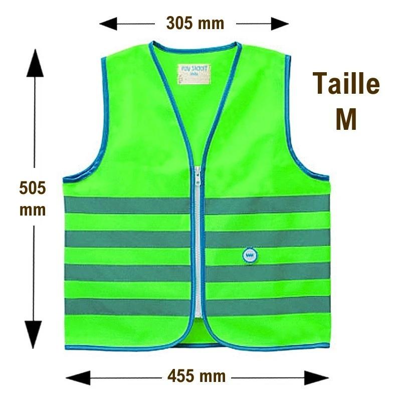 Gilet De Sécurité Enfant à Vélo Haute Visibilité Vert Wowow 6 Gilet De Sécurité Enfant à Vélo Haute Visibilité Vert Wowow – Image 4