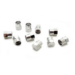 Schwalbe Lot De 10 Bouchons De Valve Schrader Chromés -Messingschlager Soldes lot de 10 bouchons de valve schrader chromes 2
