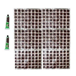 Lot De 250 Rustines Pour Pneus De Vélo + 2 Tubes De Colle