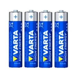 Lot De 4 Piles Alcaline, LR03 AAA 1.5 V High Energy, VARTA
