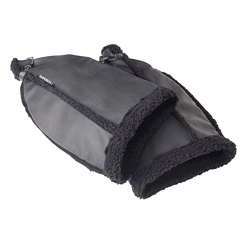 Manchons BASIL Noirs En Cuir Végétal Pour Guidon Vélo 3 Manchons BASIL Noirs En Cuir Végétal Pour Guidon Vélo