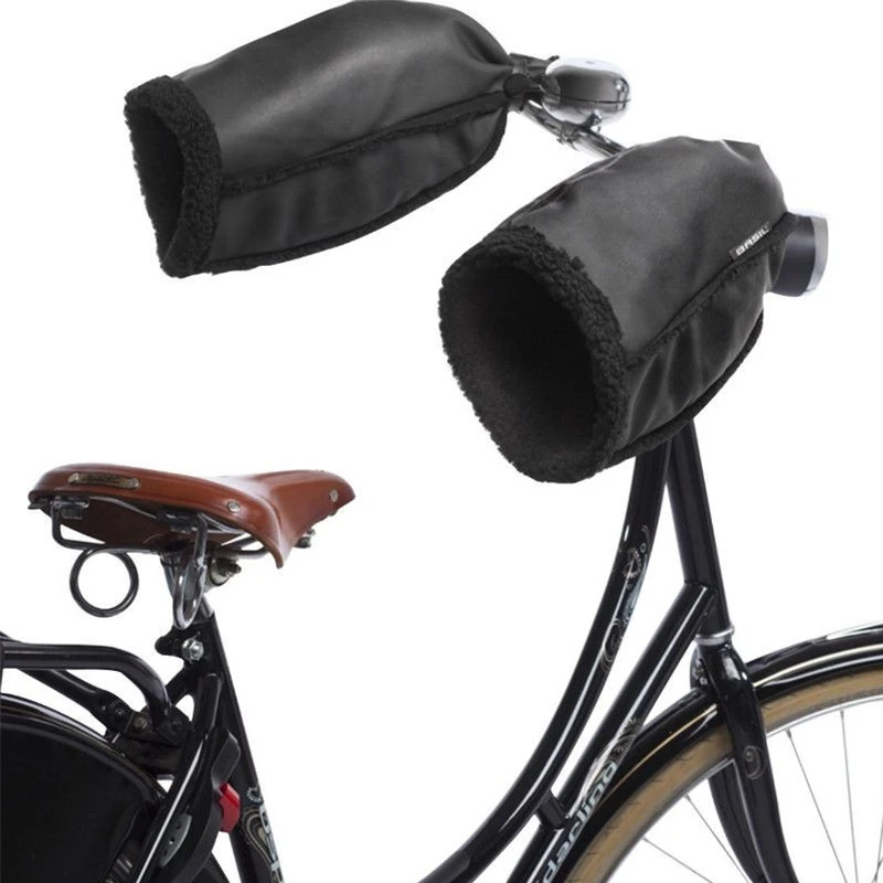 Manchons BASIL Noirs En Cuir Végétal Pour Guidon Vélo 5 Manchons BASIL Noirs En Cuir Végétal Pour Guidon Vélo – Image 3