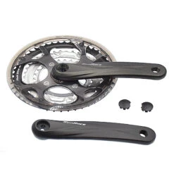 SUNRACE Pédalier 7/8 Vitesses 48-38-28 Dents Avec Cache Pédalier -Messingschlager Soldes pedalier 7 8 vitesses 48 38 28 dents avec cache pedalier 2