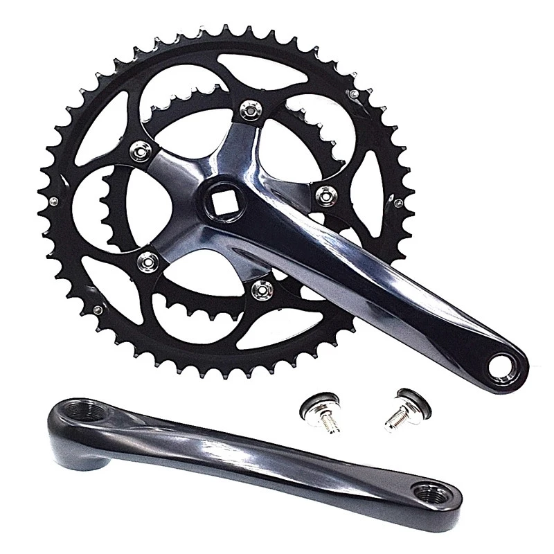 Pédalier Alu Route 50-34D L 175 Mm Noir 4 Pédalier Alu Route 50-34D L 175 Mm Noir – Image 2