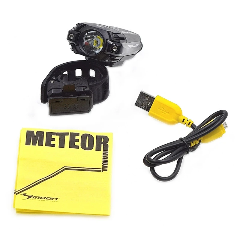 Phare Avant Vélo 300 Lumens Rechargeable USB Meteor Moon 6 Phare Avant Vélo 300 Lumens Rechargeable USB Meteor Moon – Image 4