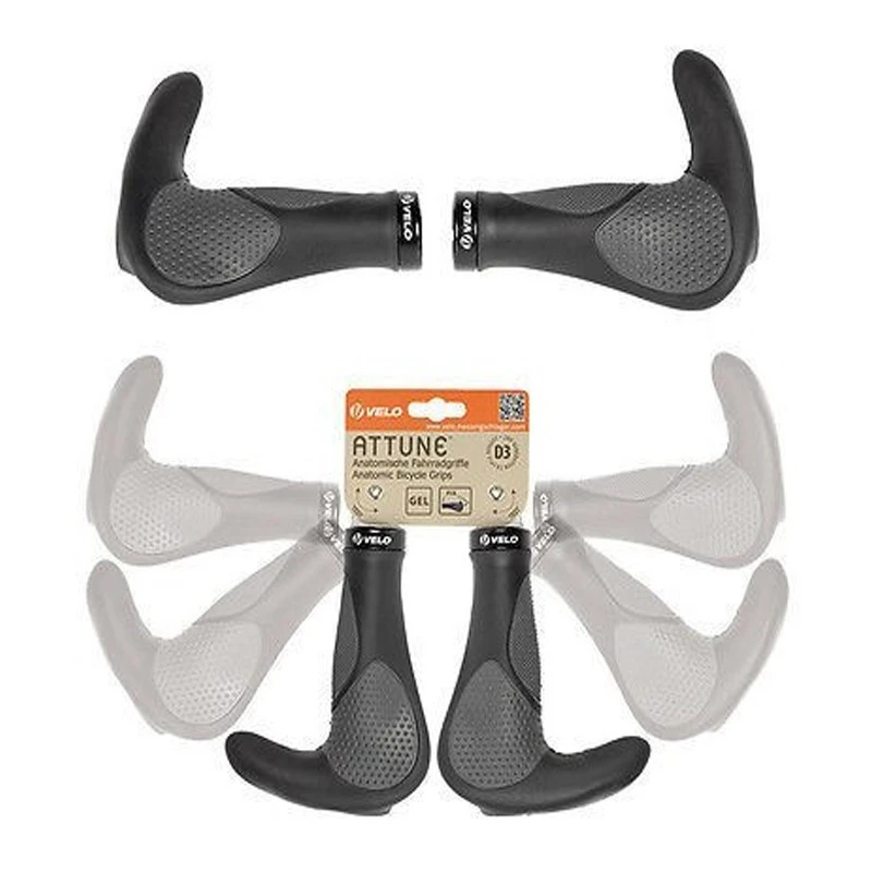 Poignées Vélo Ergonomiques Avec Cornes Haute Densité 3 Poignées Vélo Ergonomiques Avec Cornes Haute Densité