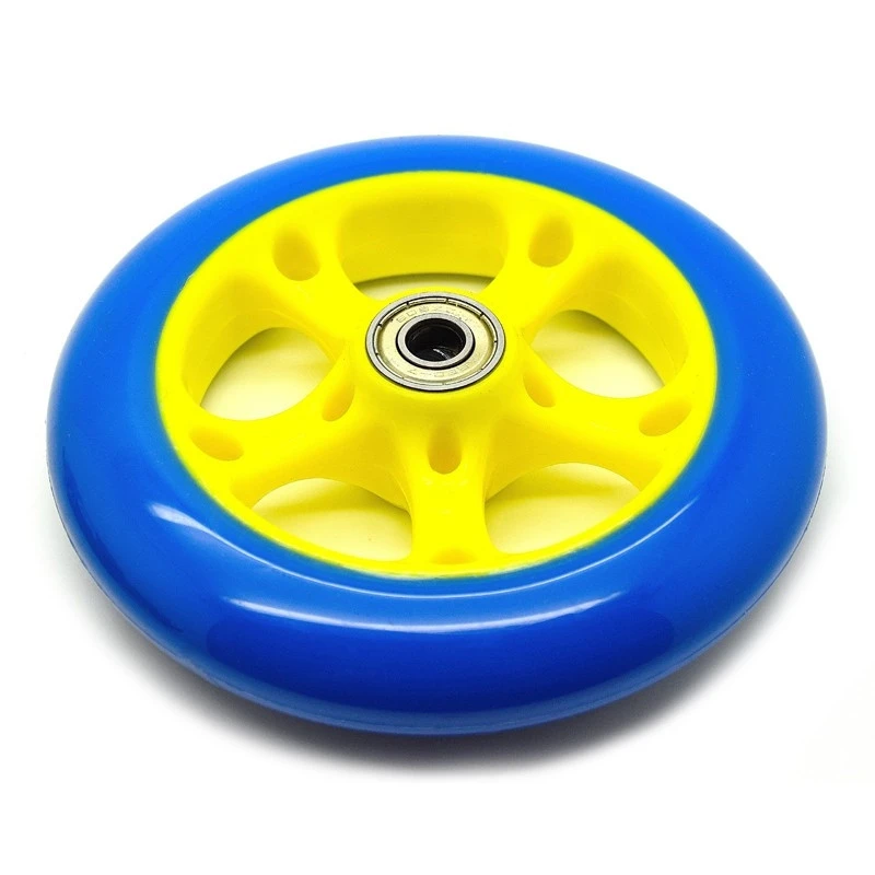 Roue 5" TRIKKE - Bleu Et Jaune 4 Roue 5" TRIKKE - Bleu Et Jaune – Image 2