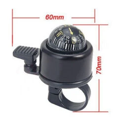 Sonnette De Vélo Avec Boussole - Noir -Messingschlager Soldes sonnette de velo avec boussole noir 2