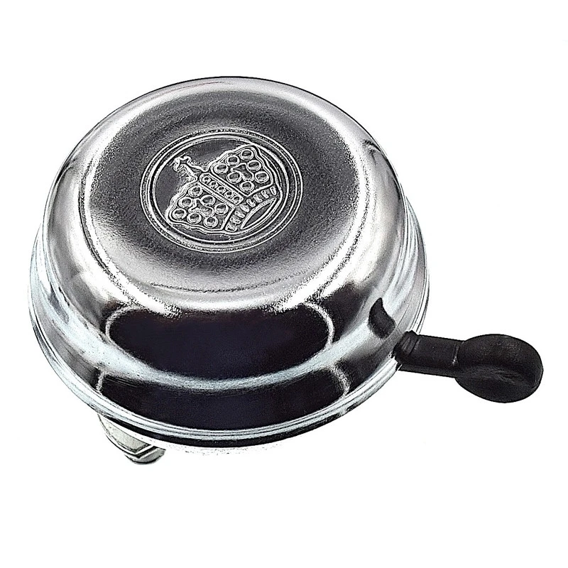 Point Sonnette Vélo Vintage Métal Argenté Motif Couronne 3 Point Sonnette Vélo Vintage Métal Argenté Motif Couronne