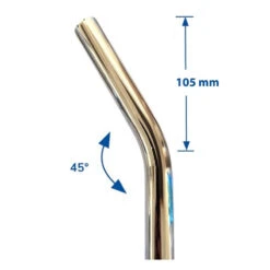 Promax Tige De Selle Courbé Pour Vélo 25.4 Mm Acier -Messingschlager Soldes tige de selle courbe pour velo 254 mm acier 5