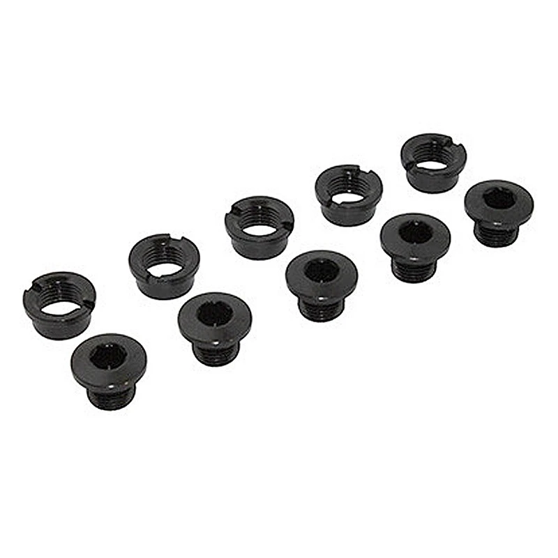 Vis Cheminée Aluminium Noir Pour Pédalier Monoplateau - Par 5 3 Vis Cheminée Aluminium Noir Pour Pédalier Monoplateau - Par 5