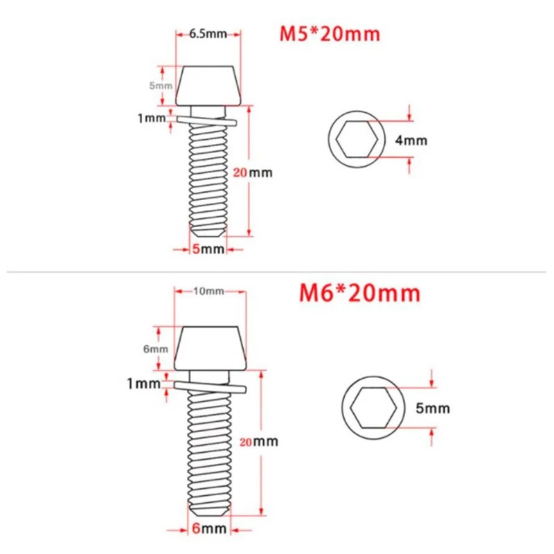 Clarks Vis Pour Potence Vélo - Par 4 4 Clarks Vis Pour Potence Vélo - Par 4 – Image 2